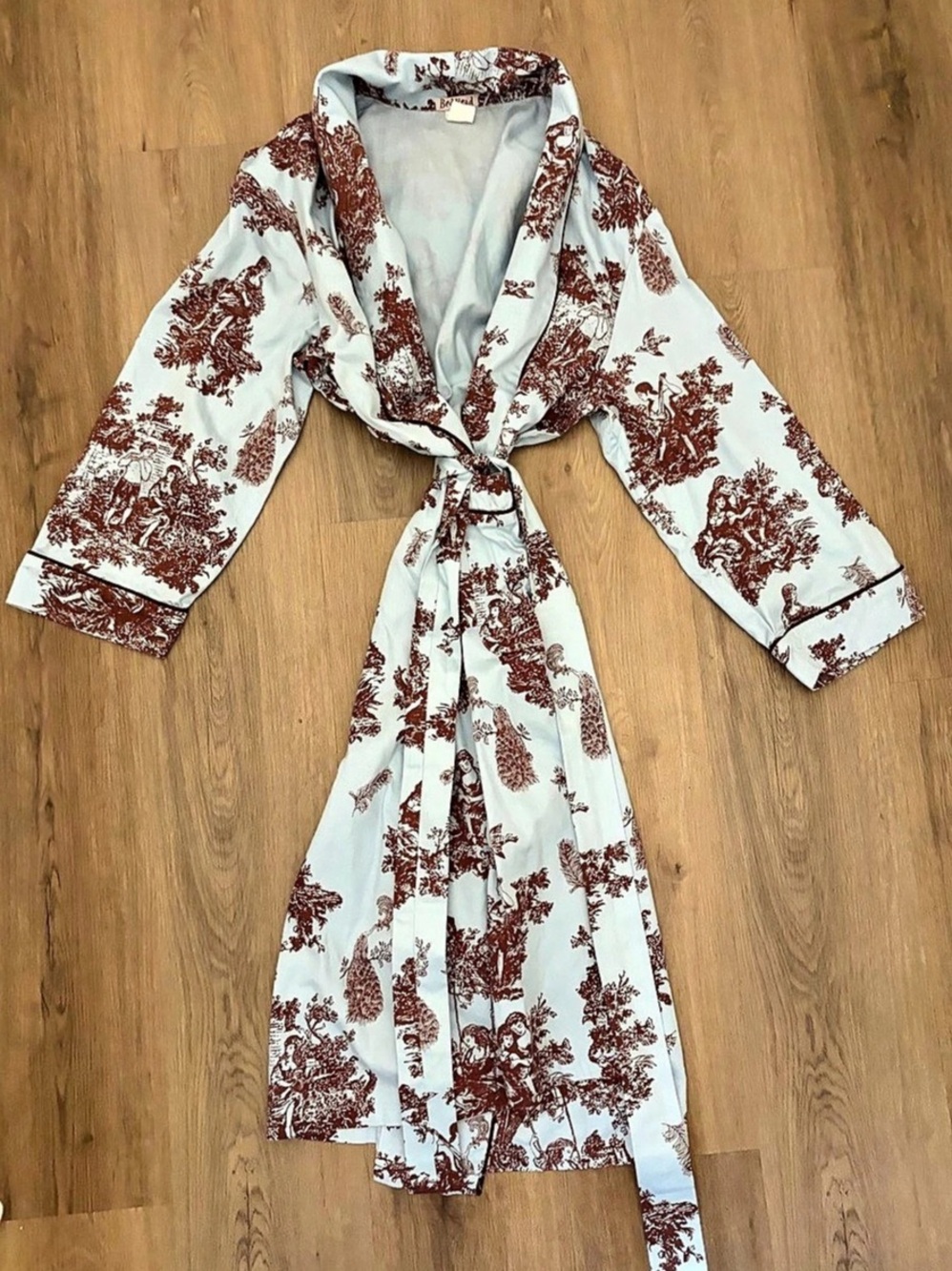 BedHead Toile Print bathrobe kimono robe